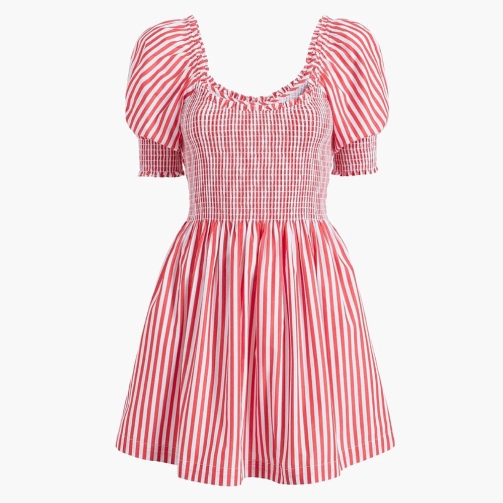Hill House The Naia Nap Dress Cherry Red Stripe XXS - NWT
